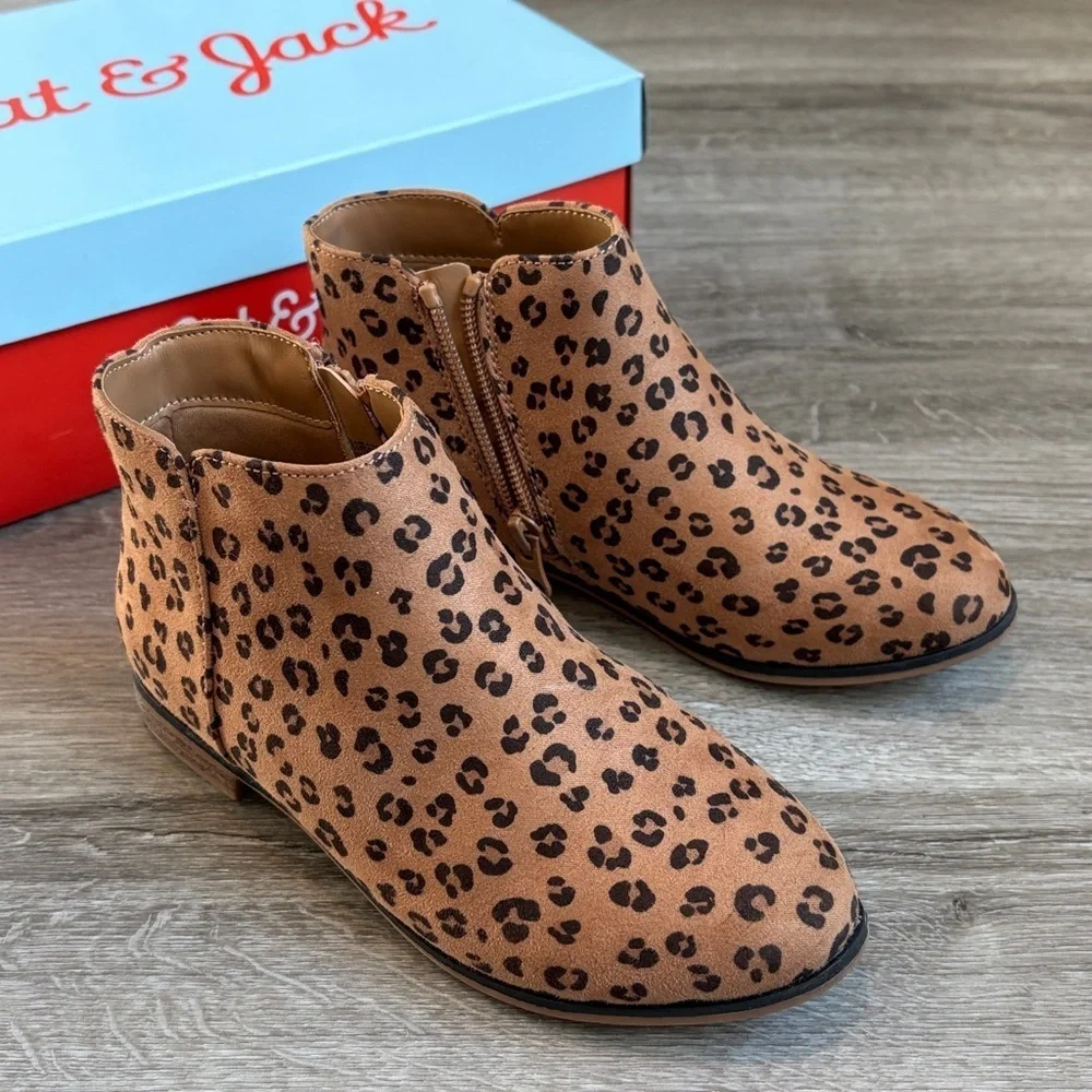 NEW Cat & Jack animal print ankle booties